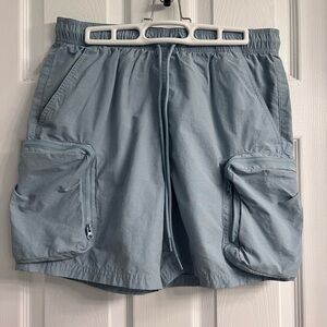 PacSun mens swimming cargo shorts small light blue